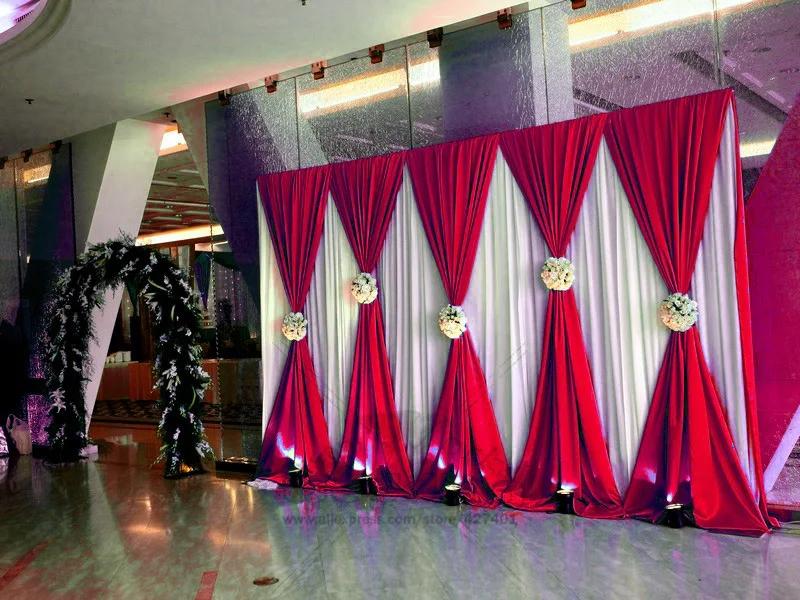 

3X6M (10*20ft) Wedding Backdrop Drapes/Stage Backdrop Curtain For Event&Party&Banquet Decoration(Lycra Chair Cover)