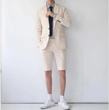 2020 terno de alta qualidade com shorts smoking masculino novo casaco personalizado e calças design verão praia masculino casamento bola terno fino (1)