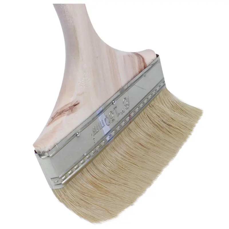 

6" Wide Bristle Hair Wooden Handle Paint Brush Wall Painting Tool