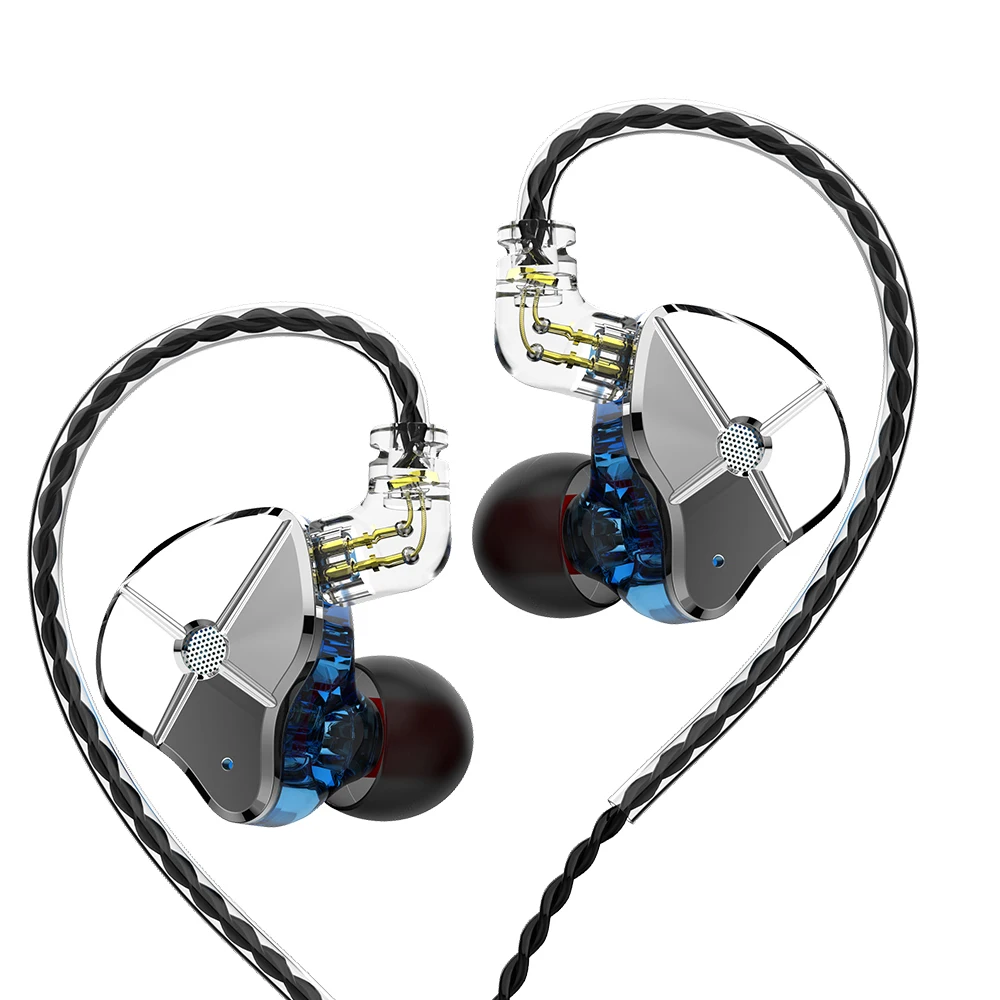 Гибридные Hi Fi наушники вкладыши TRN ST1 1BA + 1DD IEM с магниевым акриловым корпусом