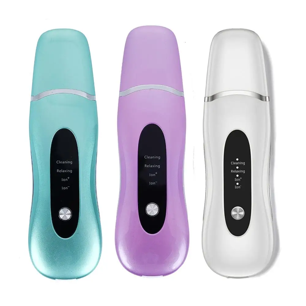 

Ultrasonic Atomization Skin Scrubber Blackhead Remover Ion Vibration Facial Skin Cleansing Instrument 4 Modes Skin Care Tools
