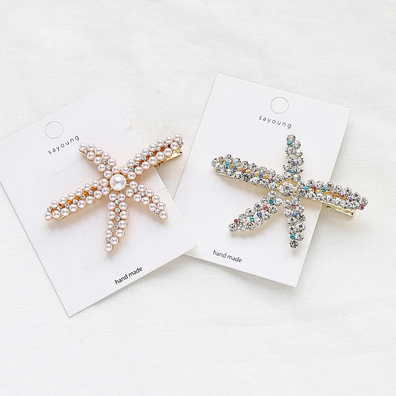 19 новинка модные стразы имитация жемчуга заколки морская звезда заколка для