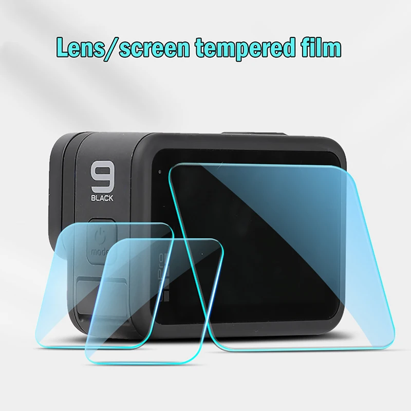 Tempered Glass Screen Protector Cover Case For Hero 9 Black Lens Protection Protective Film Go Pro Accessories
