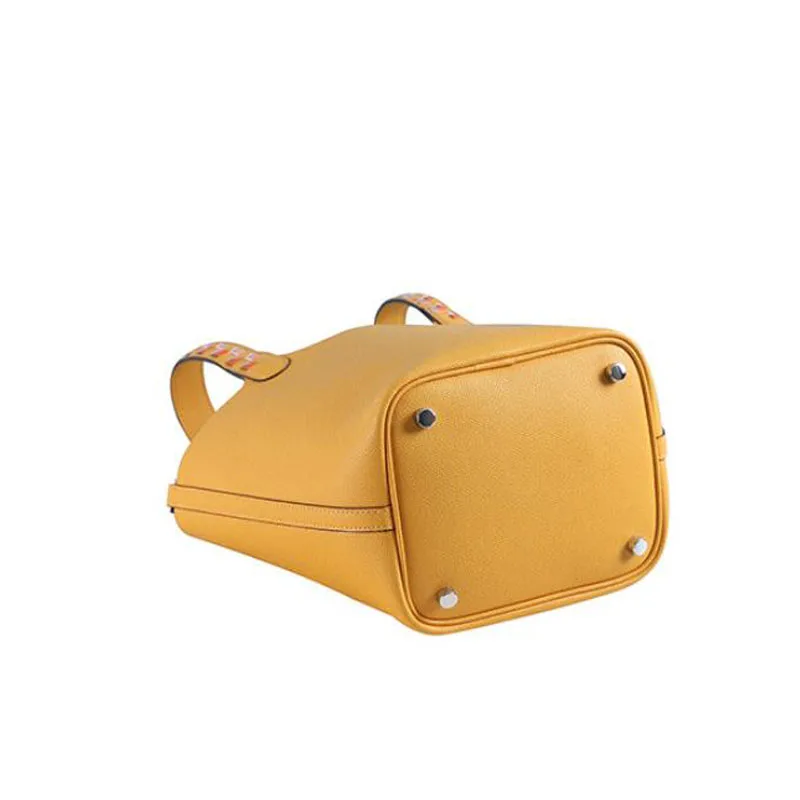 

CHSANATO Luxury Handbags Women Bucket Tote Bags Woven Straps Hot Ladies Purses With Key & Lock Girls Crossbody Shoulder Bags