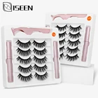 7 пар 3D норковые накладные ресницы Магнитная подводка для глаз Искусственные ресницы водостойкие жидкие стойкие ресницы для макияжа