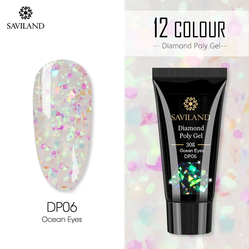 30ml DP06 Saviland 30 мл Гель-лак акриловый полигель изменение температуры многоцветный Алмазный полигель для ногтей быстрое строительство УФ-набор для ногтей - Цвет: 30ml DP06