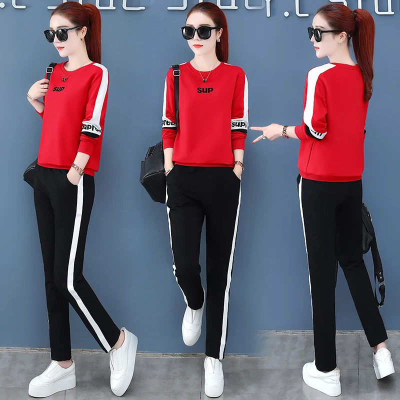 

lounge wear set autumn womens fall 2020 two piece set long sleeve outfits 2 piece pants sets women korean style clothing outfit
