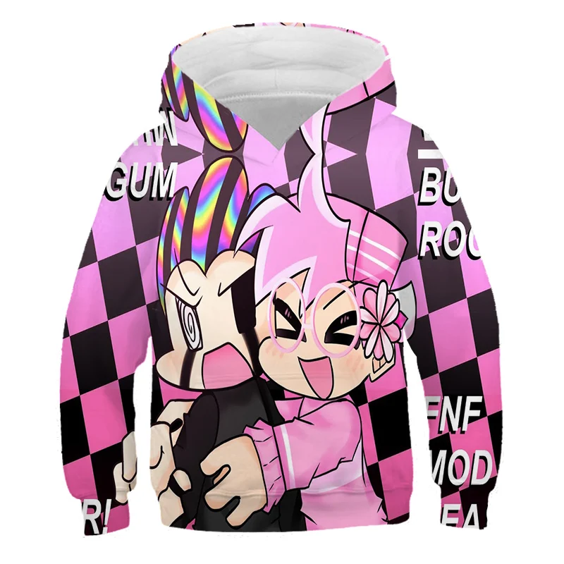 

New Boys Girls Funny Cartoon Game 3D Print Hoodie Cartoon Long Sleeve Children Pullover Spring Kids Top Children Clothes 4-14Y