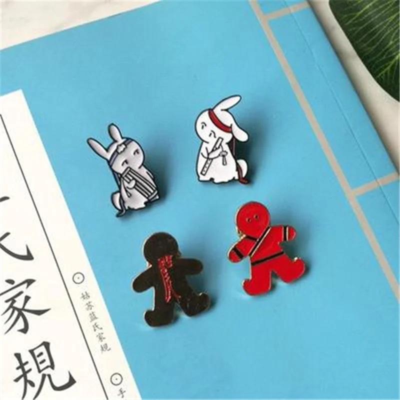 

Anime Mo Dao Zu Shi Brooches Cute Cartoon Enamel Pin Grandmaster Of Demonic WeiWuxian Bag Clothes Lapel Pin Button Badge Jewelry