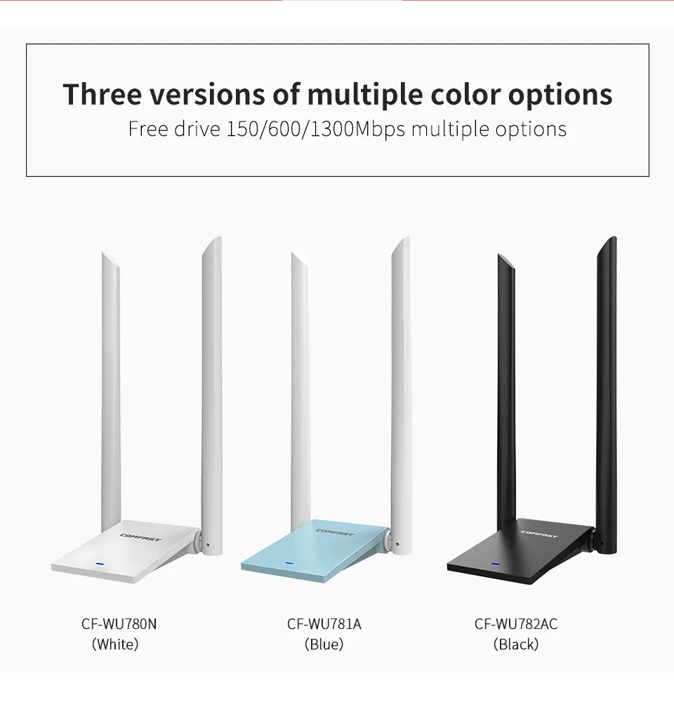 Comfast USB 3 0 Беспроводной Вай-Фай адаптер Dual Band 150 -1300 Мбит/с 2 4 + Wi-Fi 5 ГГц 802.11AC 802 11 a/b/g/n/ac