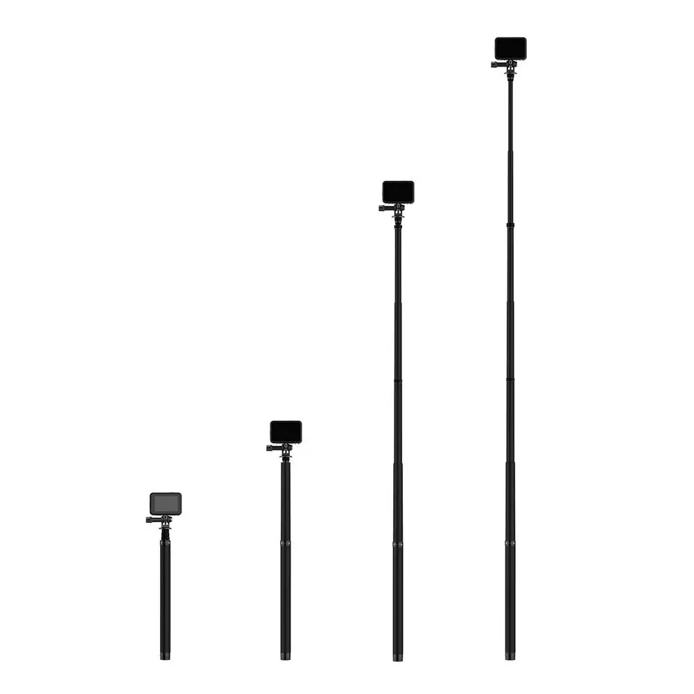 

Carbon Fiber Extendable Handheld Selfie Stick Telescoping Pole For GoPro Hero 9 8 7 6 5 OSMO Action Xiaoyi SJCAM Eken
