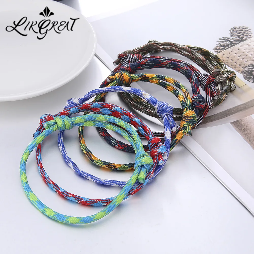 Разноцветный нейлоновый браслет LIKGREAT для мужчин и женщин летние пляжные