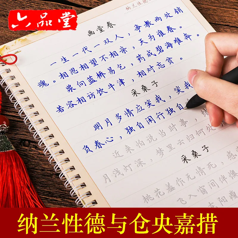 

Liu Pin Tang 2pcs/set Pretty Girl Zanhua Groove Calligraphy Copybook Erasable Pen Regular Script Adults Art writing books