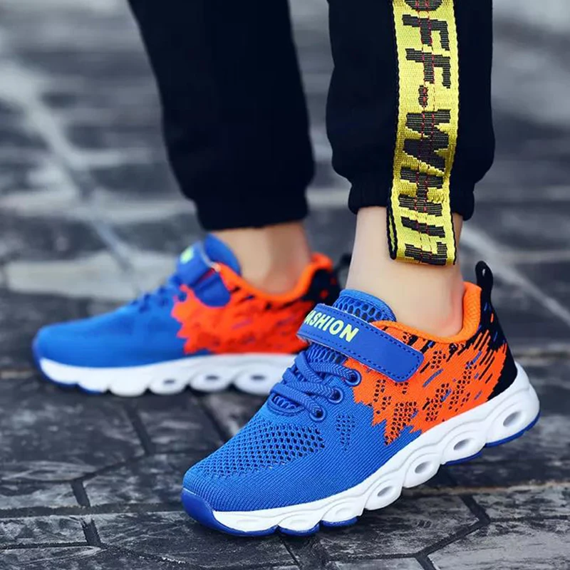 Кроссовки для бега мальчиков летняя детская спортивная обувь легкая дышащая