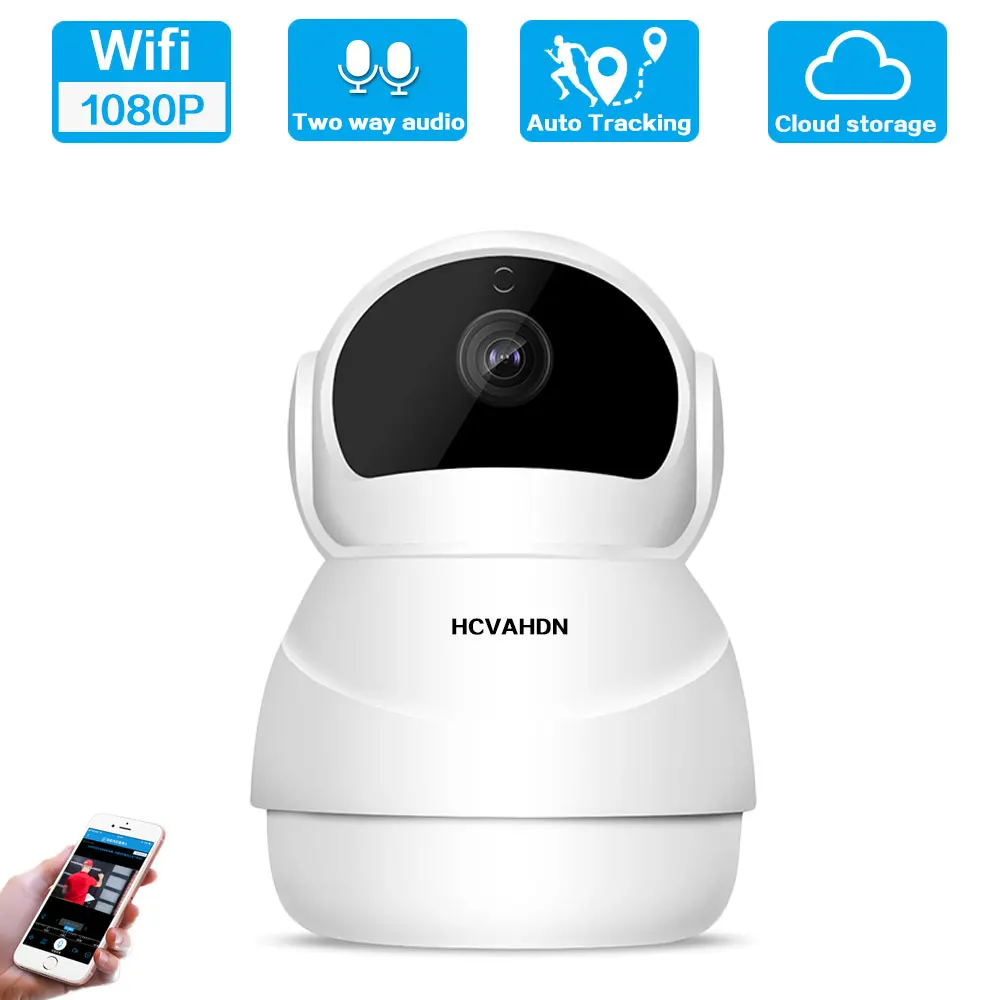 Câmera de Segurança Movimento em Casa Vídeo sem Fio Wifi Indoor Detecção Rastreamento Automático Cctv Ptz Bebê Câmera Vigilância 2mp 1080p ip