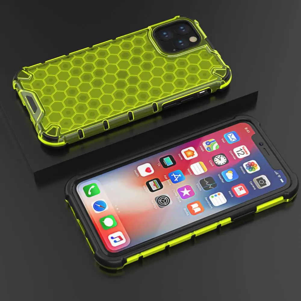 Противоударный чехол с подушкой безопасности для iPhone 11 Pro Max прозрачный мягкий
