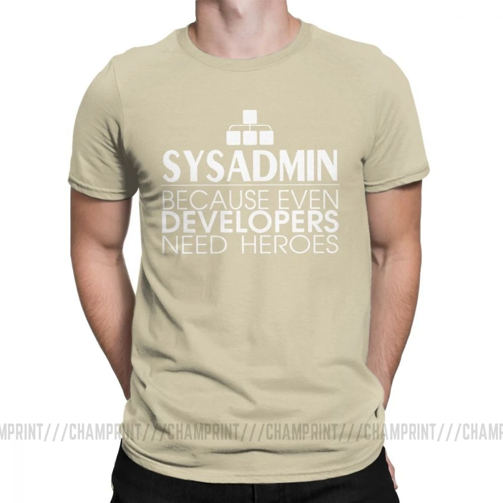 Мужские футболки, хлопковые футболки с героями Sysadmin, Linux, Sysadmin Unix, Debian Ubuntu Administrator, футболка, одежда, идея подарка - Цвет: Хаки