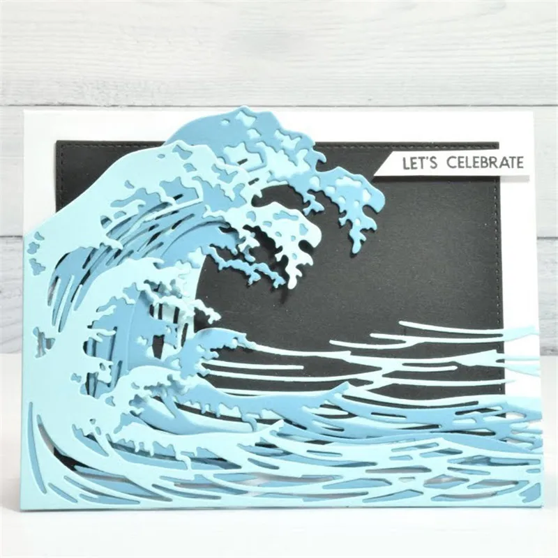 YaMinSanNiO волнистые штампы для резки металла изготовления карт скрапбукинга делая