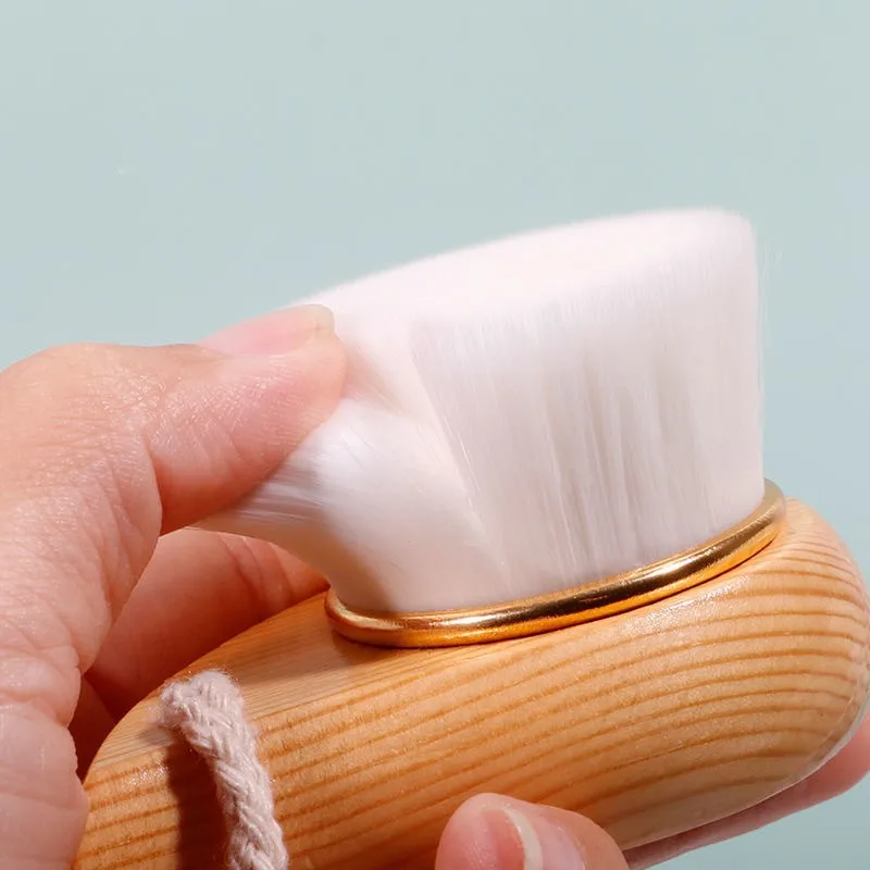 

Facial wood Handle Cleansing Brush Beauty Tools Soft Fber Hair Manual Cleaning Face Brushes Skin Care DH5867