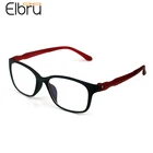 Очки Elbru для чтения с защитой от сисветильник света для мужчин и женщин, ульсветильник Компьютерные очки для дальнозоркости с диоптриями TR90, для мужчин и женщин 0  + 4