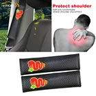 Автомобильные накладки для ремня безопасности из углеродного волокна, 2 шт., накладки для ремня безопасности, протектор на плечо водителя с логотипом Alfa Romeo Snake