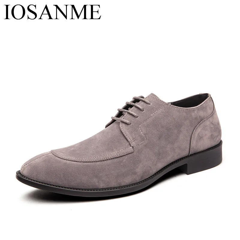 Замшевые Кожаные Туфли мужские итальянские дизайнерские Классические