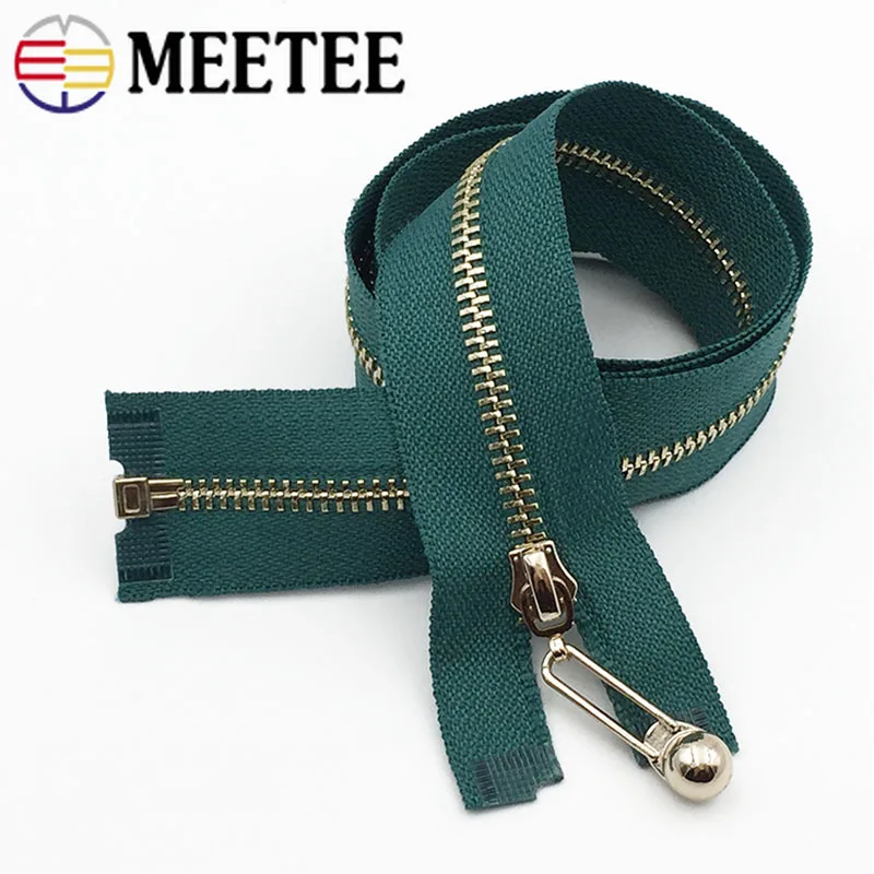 1/3 шт. Meetee 60 см 3 # Авто замок застежки-молнии металла открытого конца молния для