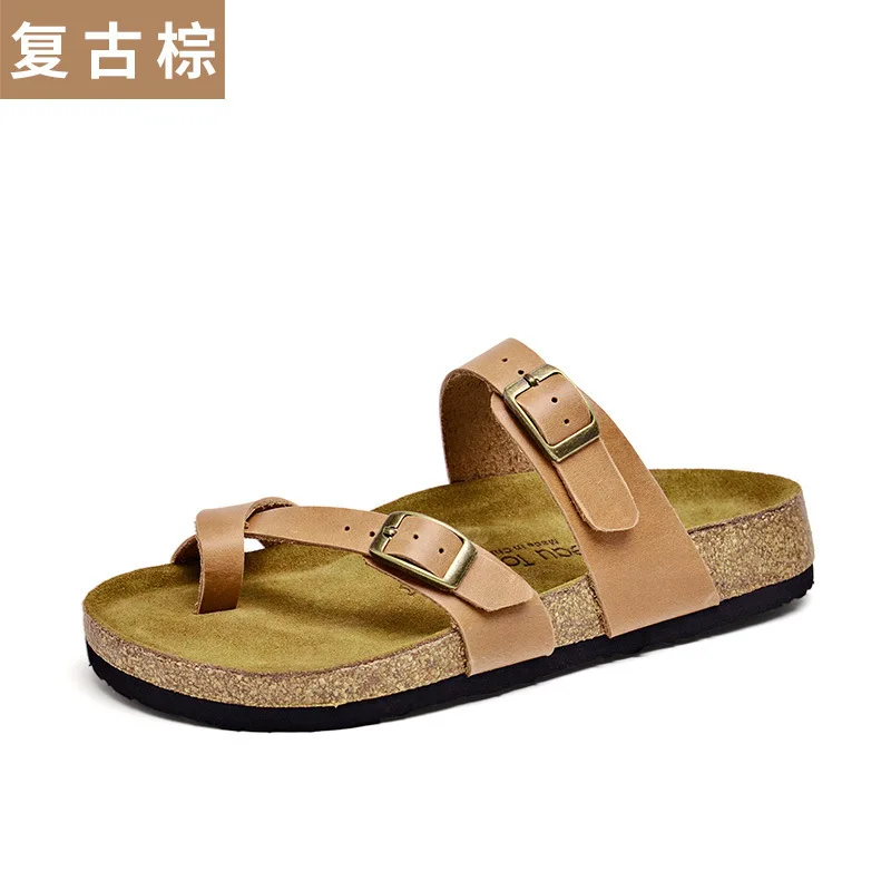 

Summer Sandals Women's Outer Wear Fashion Beach Shoes Lazy Slippers Men Flat Platform Couples Slippers Ladies Sandals size 35-44