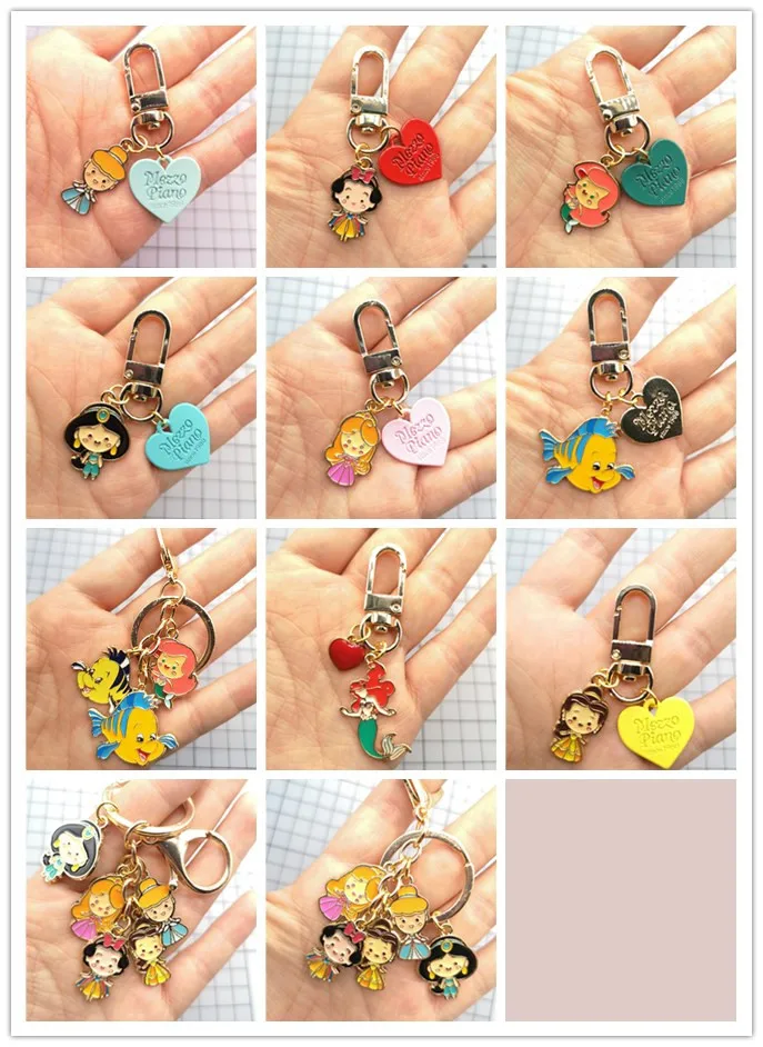 Новый мультфильм Русалка Принцесса брелок ювелирные изделия аксессуары Брелки