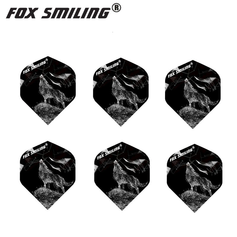 6 flight wolf Fox Smiling 2BA 35 мм нейлон Дротика валы с Дротика s полеты дардо перо Листья набор красочные аксессуары для игры в дартс Дротика настольные игры - Цвет: 6 flight wolf