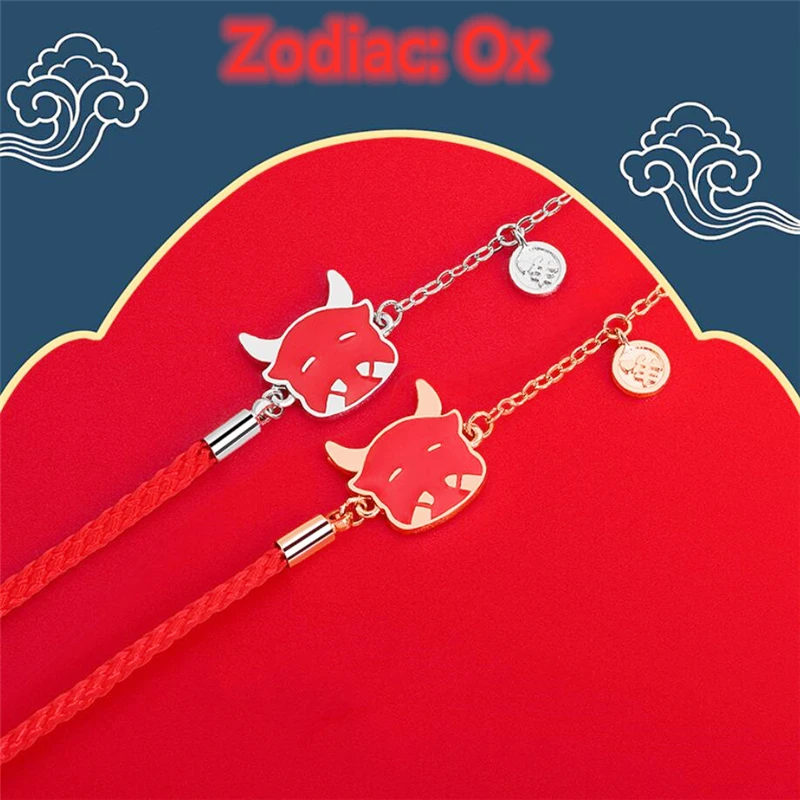 

Sole Memory 2021 Zodiac Year of the Ox Color Changeable Enamel Silver Color Female Resizable Bracelets SBR291