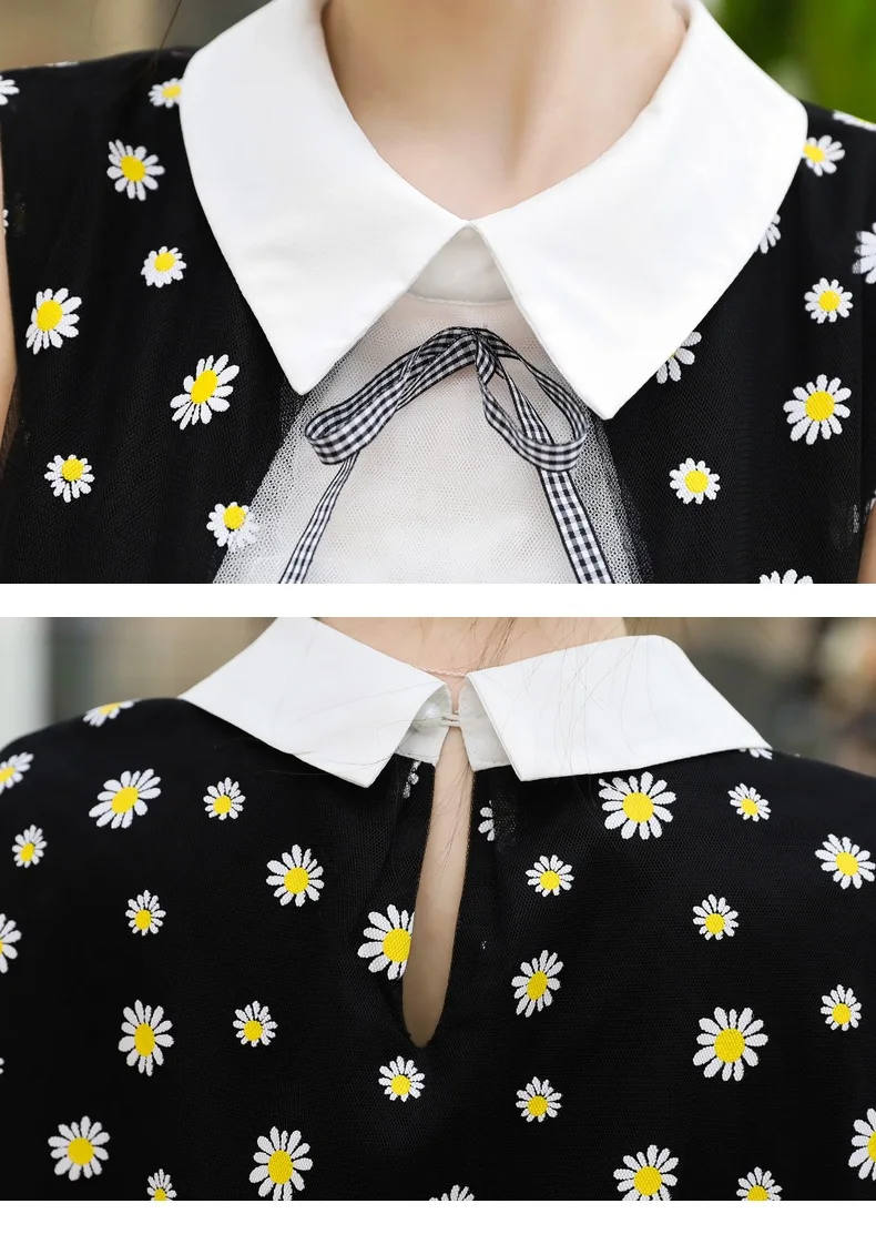 

WLG Mother Daugher Dresses Family Matching Clothes Mommy and Me Patchwork Sleeveless Dress