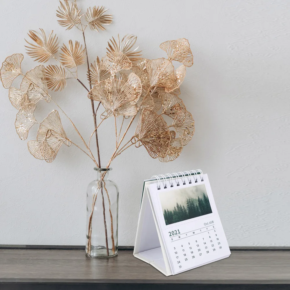 

1Pc Mini 2022 Calendar Creative Paper Tabletop Calendar Office Desktop Calendar