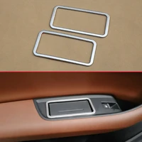 rear door ashtray surround for audi q7 4m 2016 2017 2018 pearl chrome interior armrest panel trims accessories