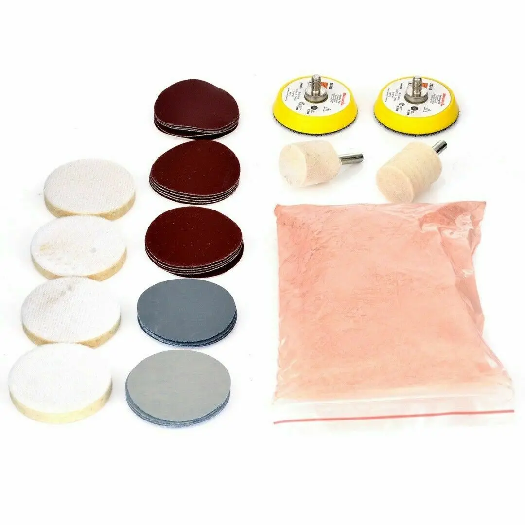 

DIY Polishing Pad set Parts Remover Repair glass kit Cerium Oxide And Wheel