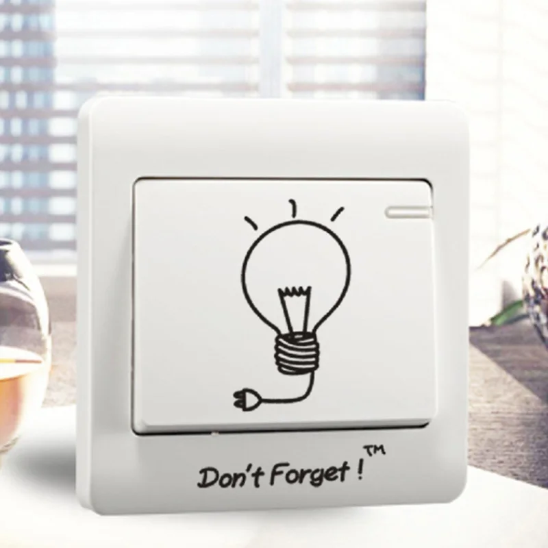 Забавные мультяшные переключатели наклейки 3D Виниловые на стену детская комната