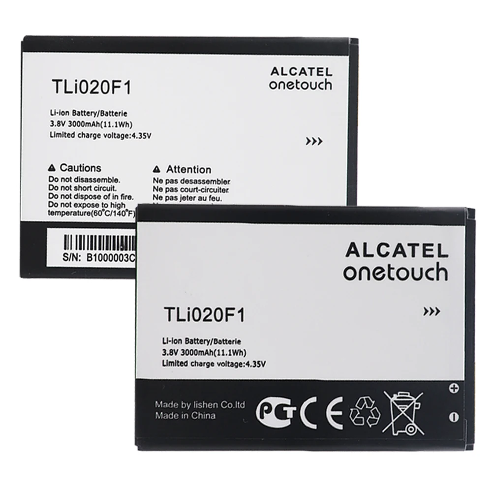 2 шт. 100% новый высококачественный аккумулятор для мобильного телефона TLi020F1 TLi020F2