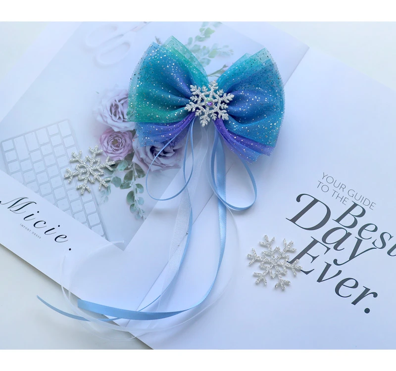 Детский зажим для волос с героями мультфильмов Disney аксессуары бантом Холодное