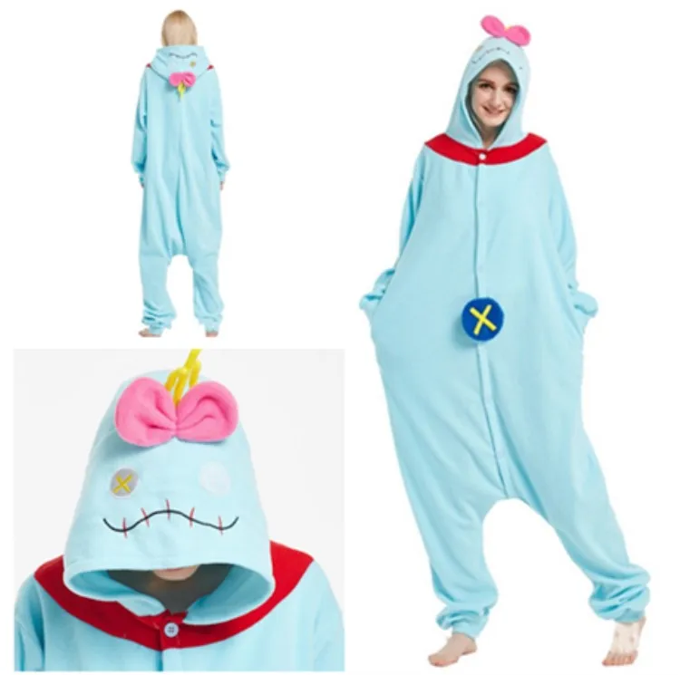 Взрослые комбинезоны XiaoJing Аниме Косплей Костюм флисовые Мультяшные пижамы