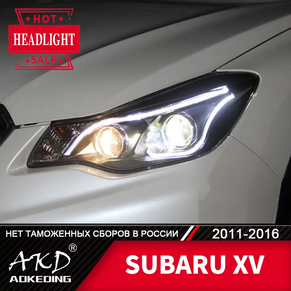 

Передняя фара для автомобиля SUBARU XV 2011-2016 XV, передние фары s, противотуманные фары, дневные ходосветильник огни DRL H7, светодиодная Биксенонова...