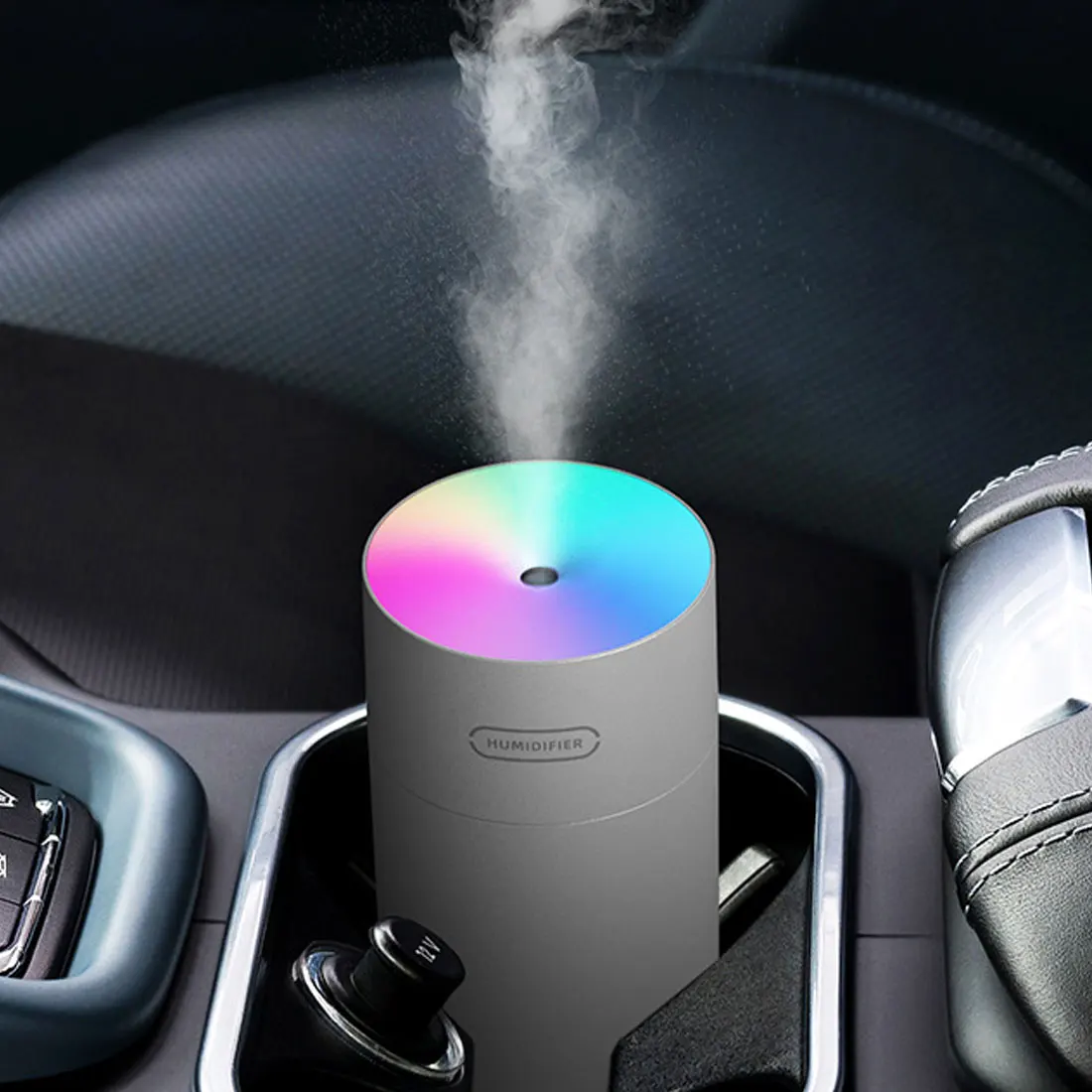 

Air Humidifier 300ml Mini USB Ultrasonic Aroma Essential Oil Diffuser Cool Mist Maker Aromatherapy with Colorful Light Car Home