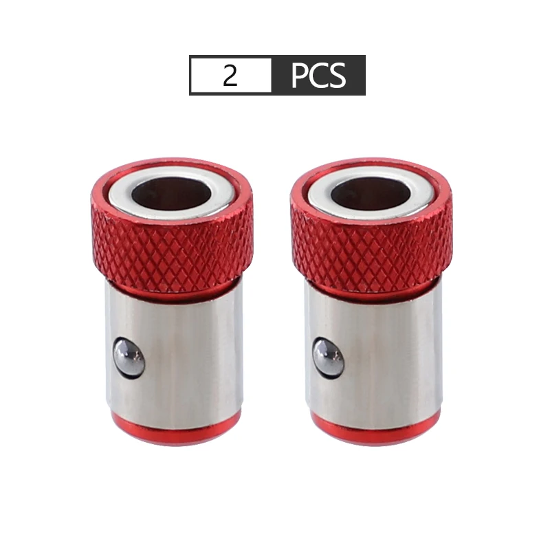 2PCS 1/4 ''6,35 мм Намагничивающее кольцо S2 отвертка из легированной стали магнитное кольцо съемный бит намагничиватель для шестигранного хвостовика электрическая отвертка - Цвет: 2PCS
