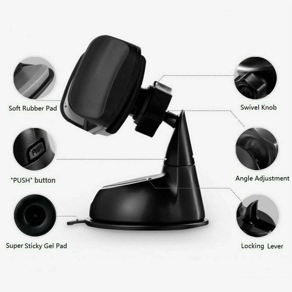 car phone holder universal adjustable 360 degree navigation dashboard in car mobile support clip fold holder car phone kickstand free global shipping