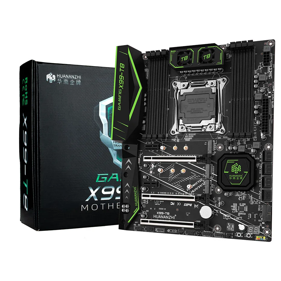 Bestellen HUANANZHI X99 T8 X99 Motherboard Unterstützung Intel XEON E5 X99 LGA2011-3 Alle Serie DDR3 RECC NON-ECC Speicher Mit M.2 NVME NGFF Slot