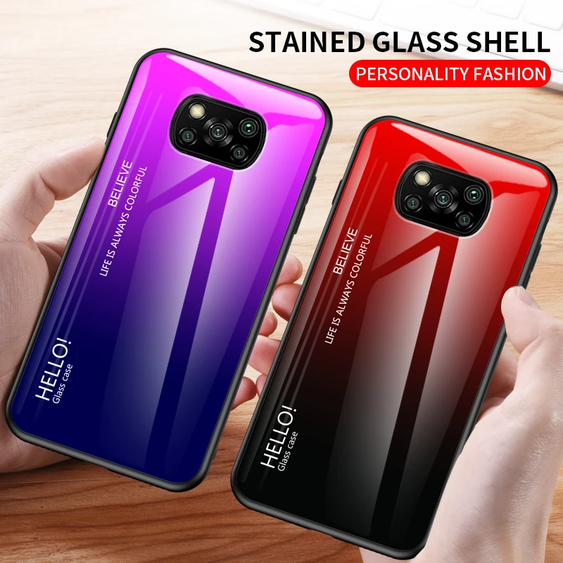 Чехол для Xiaomi POCO X3 NFC чехол из закаленного стекла мягкий силиконовый бампер