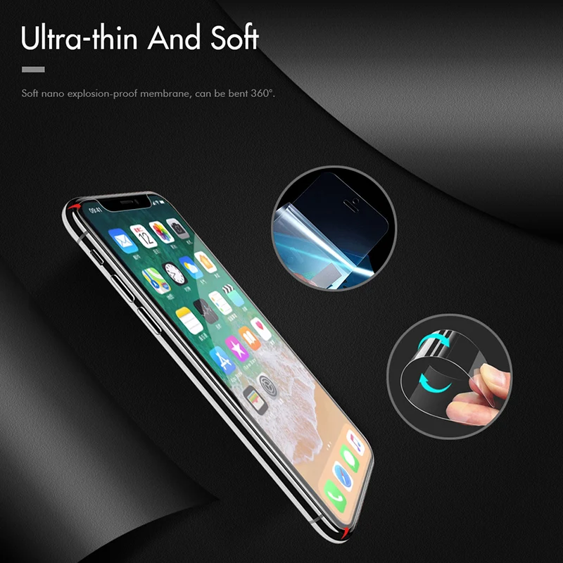 Взрывобезопасная нано-защитная пленка мягкая для Huawei Honor 8X 8S 8A 8E 8C 7C 10 Lite 20 не