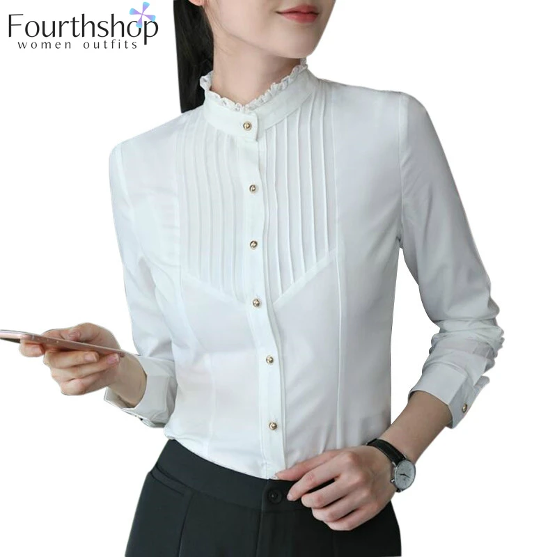 Элегантные белые блузки и Формальные Рубашки для женщин офисные женские Рабочие