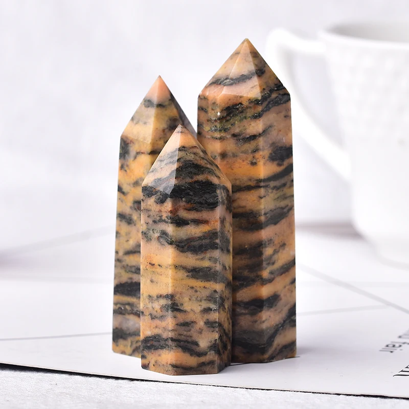 1 шт. натуральный кристалл желтый полосатый камень домашний декор кварцевый