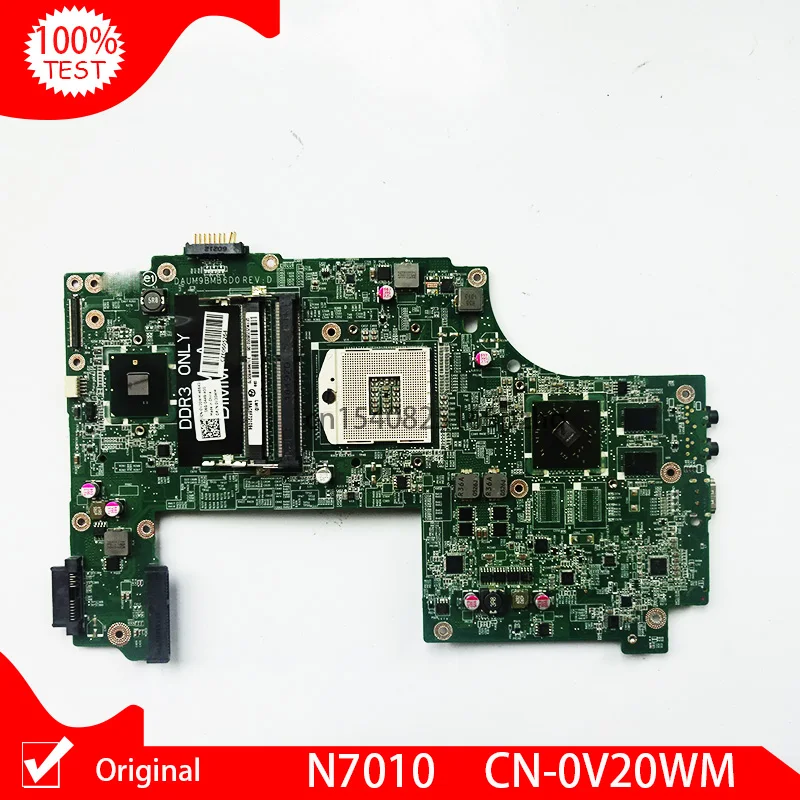 Оригинальная материнская плата для ноутбука DELL N7010 CN-0V20WM 0V20WM V20WM DAUM9BMB6D0 HM57 HD 5470 1 Гб