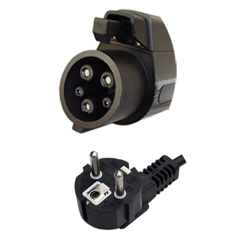 EV зарядное устройство тип 1 зарядный кабель разъем ЕС штекер Адаптер 5 метров 20A